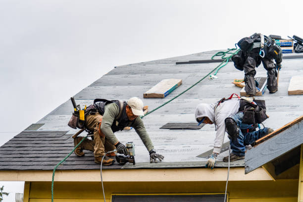 Professional Gutter Installation technician working in Eads, TN